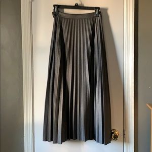 Flattering Gunmetal Pleated Skirt